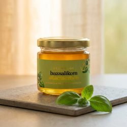 Bazsalikom akácmézben 230g